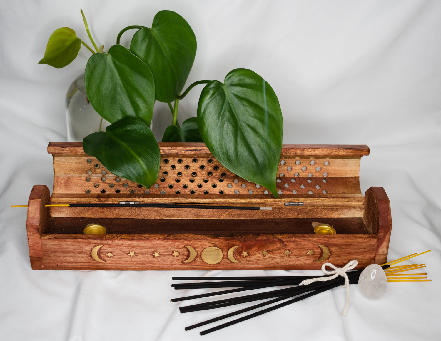 Wood Incense Storage Box Carved – Lilian Sanchez Style